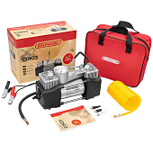  Компрессор металлический 60 л/мин 2х поршневой с крокодилами SKYWAY СОЮЗ в сумке 10 АТМ 