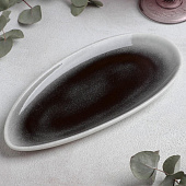  Блюдо фарфоровое для подачи Magistro «Сиам», цвет серый 4826143 