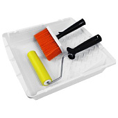  Набор "Для обоев", ванночка 320х350мм, валик прижимной 150мм, кисть торцевая 50х140мм 