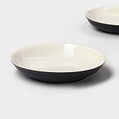 Набор тарелок фарфоровых Magistro Matt black 950 мл 23,5 см 2 шт 9925810 Набор тарелок фарфоровых Magistro Matt black 950 мл 23,5 см 2 шт 9925810