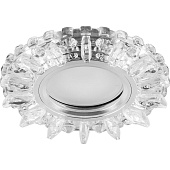 910 Feron светильник встраив.со светодиод.подсветкой 15LED 4000K, MR16 50W G5.3, прозрачный, хром 46990 910 Feron светильник встраив.со светодиод.подсветкой 15LED 4000K, MR16 50W G5.3, прозрачный, хром 46990
