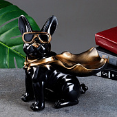 Подставка конфетница Бульдог в плаще, 23х20х13 см, черная, 7749657 Подставка конфетница Бульдог в плаще, 23х20х13 см, черная, 7749657