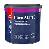 Краска интерьерная абсолютно матовая Tikkurila EURO 3 База А 2,7 л Краска интерьерная абсолютно матовая Tikkurila EURO 3 База А 2,7 л