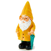 Садовая фигура из полистоуна «Гном в дождевике», 19?7?10 см Садовая фигура из полистоуна «Гном в дождевике», 19?7?10 см