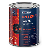 Эмаль термостойкая антикоррозионная Лакра PROF IT до 1200 С Черный 0,8 кг Эмаль термостойкая антикоррозионная Лакра PROF IT до 1200 С Черный 0,8 кг