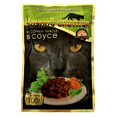  Влажный корм для кошек Ночной охотник соус Телятина, индейка 100г 