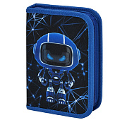 Пенал Brauberg, 1 отделение, полиэстер, 21х14 см, Evil robot, 272328 Пенал Brauberg, 1 отделение, полиэстер, 21х14 см, Evil robot, 272328