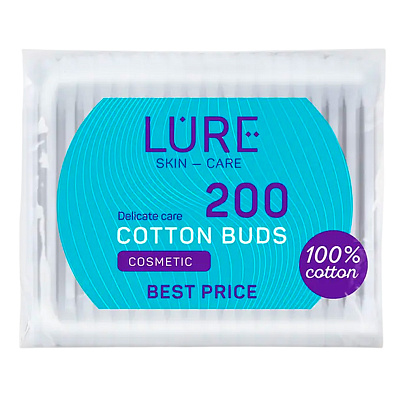  Ватные Палочки Lure 200шт пэт 