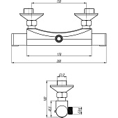  Смеситель для ванны Thermofix Basic термостатический с длинным изливом 7980116C-35F Gross Aqua 