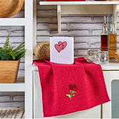  Набор салфеток (вафля) 40х60 Meteor Сердца 2 шт 