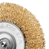 Щетка плоская д/дрели 75мм, латун. витая пров.Matrix Щетка плоская д/дрели 75мм, латун. витая пров.Matrix