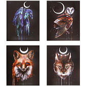 Тетрадь 48л. А5 гребень клетка Lunar dark Animals, 3312-48 Тетрадь 48л. А5 гребень клетка Lunar dark Animals, 3312-48