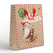 Пакет Santa Крафт, 23х18х10 см, NY 12-72389