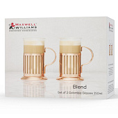 Стакан с подстаканником Maxwell & Williams Blend Colombia 0.25л розовое золото (набор 2 шт) MW593-LQ0050 Стакан с подстаканником Maxwell & Williams Blend Colombia 0.25л розовое золото (набор 2 шт) MW593-LQ0050