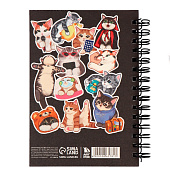 Записная книжка А6, 100 листов, в клетку "Мемные коты" 10865781 Записная книжка А6, 100 листов, в клетку "Мемные коты" 10865781