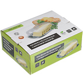 Масленка металлическая с акриловой крышкой, 16x5,5x12см 844-059 Масленка металлическая с акриловой крышкой, 16x5,5x12см 844-059