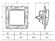 Механизм выкл. 1-кл. СП Etika с подсветкой бел. Leg Механизм выкл. 1-кл. СП Etika с подсветкой бел. Leg