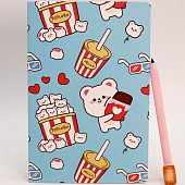 Блокнот А5 Bear fastfood, 32 л, голубой, BL-A5-9290-01 Блокнот А5 Bear fastfood, 32 л, голубой, BL-A5-9290-01
