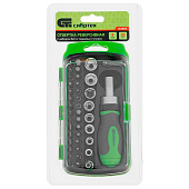 Отвертка реверсивная в наборе с битами Сибртех сталь,41 предмет Отвертка реверсивная в наборе с битами Сибртех сталь,41 предмет