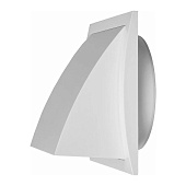  Вывод стенной с обратным клапаном 175х175 с выходом d125 белый 