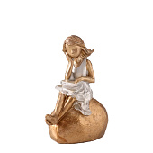 Сувенир полистоун "Малышка с книгами на камне" бронза с серебром 9х5,5х12,5 см 10583334 Сувенир полистоун "Малышка с книгами на камне" бронза с серебром 9х5,5х12,5 см 10583334