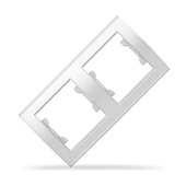 Рамка 2-х местная горизонтальная Универсал Бриллиант 7947465 бел. Рамка 2-х местная горизонтальная Универсал Бриллиант 7947465 бел.