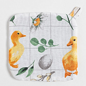 Прихватка Доляна Duckling, 19х19 см, хлопок, ватин, 9215900 Прихватка Доляна Duckling, 19х19 см, хлопок, ватин, 9215900