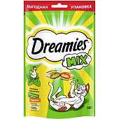 Лакомство для кошек Dreamies микс курицы и мяты 140г Лакомство для кошек Dreamies микс курицы и мяты 140г