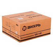  Бетоносмеситель 140л, 650Вт, чугуный венец, ВИХРЬ БМ-140 