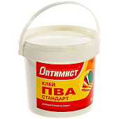 Клей ПВА Стандарт для внутренних работ "Оптимист" 1кг Клей ПВА Стандарт для внутренних работ "Оптимист" 1кг
