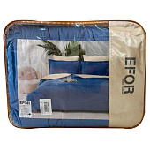  Комплект постельного белья EFOR SATIN KREM/A.MAVI с одеялом кремово-голубой евро 