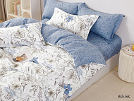  Комплект постельного белья Cleo Satin de Luxe, двуспальный, наволочки 50х70 см, сатин набивной, 22/845-SK 