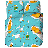 Комплект постельного белья 1,5 спальный Mariya DeLuxe Grazy goose 500098/1 А+В Комплект постельного белья 1,5 спальный Mariya DeLuxe Grazy goose 500098/1 А+В