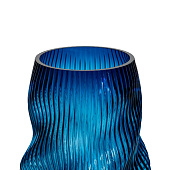 Ваза «Ванесса», волны, 24х12 см, стекло, синяя 10872823 Ваза «Ванесса», волны, 24х12 см, стекло, синяя 10872823
