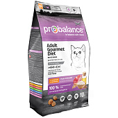  Сухой корм для кошек ПРОБаланс Gourmet Diet, говядина-кролик, 400 гр 