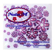  Салфетки бумажные  NataM 23х23 100 штук.с рисунком в ассортименте 