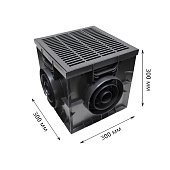 Дождеприемник Gidrolica Point пластиковый универсальный 300x300x300мм Дождеприемник Gidrolica Point пластиковый универсальный 300x300x300мм