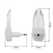  Ночник Кристалл LED датчик освещ 220В RGB белый /ЭРА 