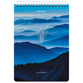 Блокнот А5 146х206мм, 80л, гребень, картон, жесткая подложка, клетка, BRAUBERG, Безмятежность,114380 Блокнот А5 146х206мм, 80л, гребень, картон, жесткая подложка, клетка, BRAUBERG, Безмятежность,114380