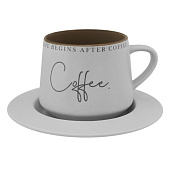 Чайная пара Coffee, светло-серый KRJYD1104-W23012-1 Чайная пара Coffee, светло-серый KRJYD1104-W23012-1