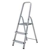 Стремянка алюминиевая 3 ступени, высота платформы 65см, макс. нагр. 150кг., Новая высота Стремянка алюминиевая 3 ступени, высота платформы 65см, макс. нагр. 150кг., Новая высота
