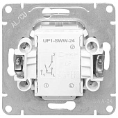 Выключатель встраиваемый 2 клавиши, цвет алюминий, с подсветкой, EKF Эпика Выключатель встраиваемый 2 клавиши, цвет алюминий, с подсветкой, EKF Эпика