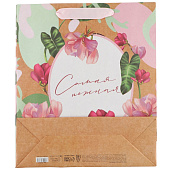Пакет крафтовый вертикальный Нежность, 26 х 30 х 9 см, 7303813 Пакет крафтовый вертикальный Нежность, 26 х 30 х 9 см, 7303813
