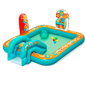  Аквапарк - центр игровой Bestway Retro Groove Play Center 193х152х74см с горкой, мячами, игрушками, 2+ арт.53164 Код273834 