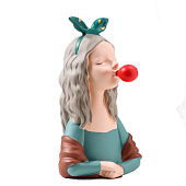 Сувенир полистоун "Малышка с повязкой-бантом, губки трубочкой, в голубом" 15х6х8 см 6859250 Сувенир полистоун "Малышка с повязкой-бантом, губки трубочкой, в голубом" 15х6х8 см 6859250