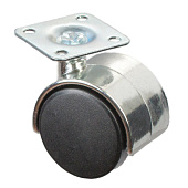 Ролик двойной на площ. 40мм (черный/хром 1 шт)(25кг) Ролик двойной на площ. 40мм (черный/хром 1 шт)(25кг)