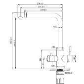 Смеситель для кухни R-излив нерж с подключением к фильтру K24 Смеситель для кухни R-излив нерж с подключением к фильтру K24