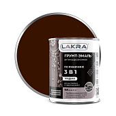 Грунт-эмаль 3 в 1 Лакра Шоколадно-коричневый RAL 8017 0,8кг Грунт-эмаль 3 в 1 Лакра Шоколадно-коричневый RAL 8017 0,8кг