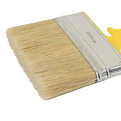 Кисть плоская Эмали 100х12мм, натуральная щетина, желтая пластиковая ручка, АКОР Кисть плоская Эмали 100х12мм, натуральная щетина, желтая пластиковая ручка, АКОР