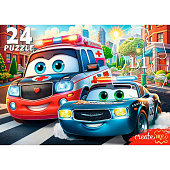 Пазлы 24 элемента Макси Городские машинки-помощники Пазлы 24 элемента Макси Городские машинки-помощники